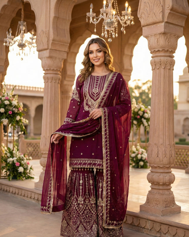 KB 3315 Heavy Georgette Sharara Suit Wedding Collection