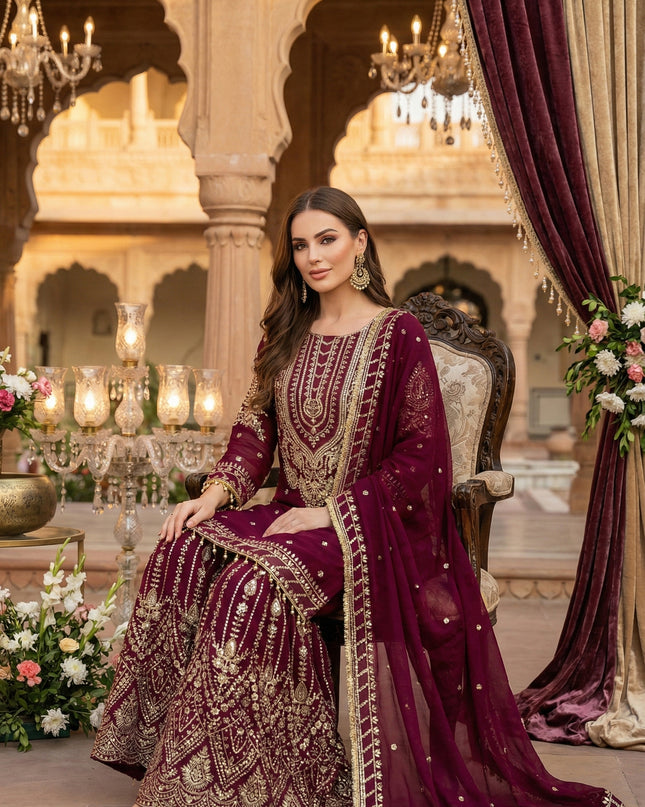 KB 3315 Heavy Georgette Sharara Suit Wedding Collection