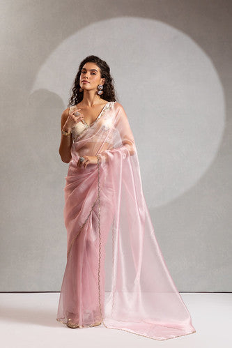 Akshaya 110F Organza Diamond Lace Work Carnival wear Saree Collection
