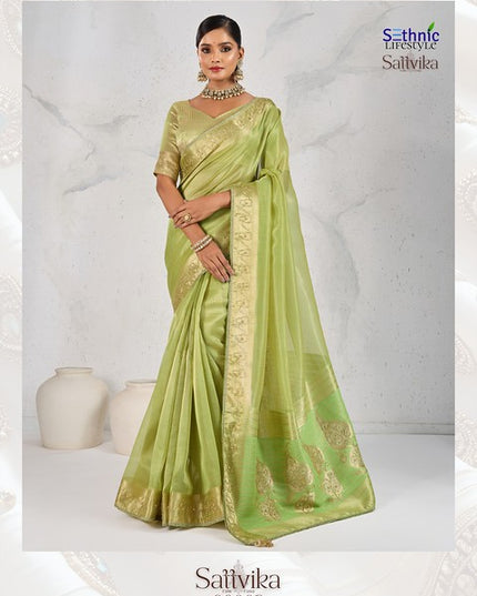 Sethnic Lifestyle Sattvika Linen Lace Work 9002 Festival Wear Saree 2025