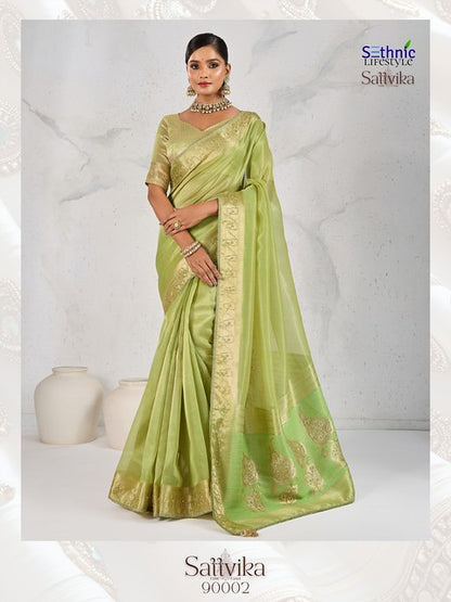 Sethnic Lifestyle Sattvika Linen Lace Work 9002 Festival Wear Saree 2025