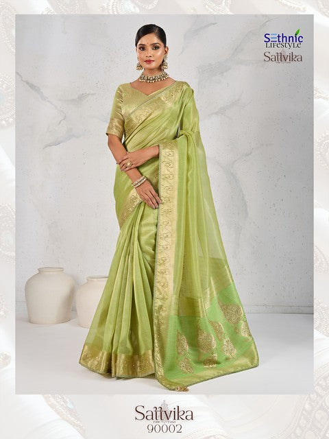 Sethnic Lifestyle Sattvika Linen Lace Work 9002 Festival Wear Saree 2025