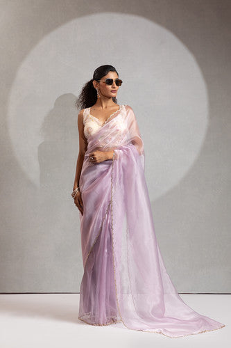 Akshaya 110B Organza Diamond Lace Work Ready to wear Saree Collection