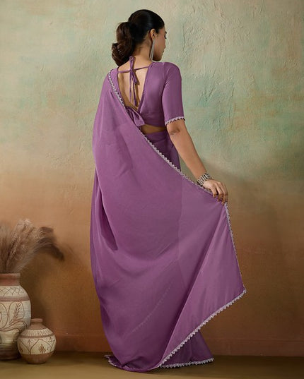 Sethnic Ekairaa Georgette Blue Color 97003 Cocktail Wear Saree Collection
