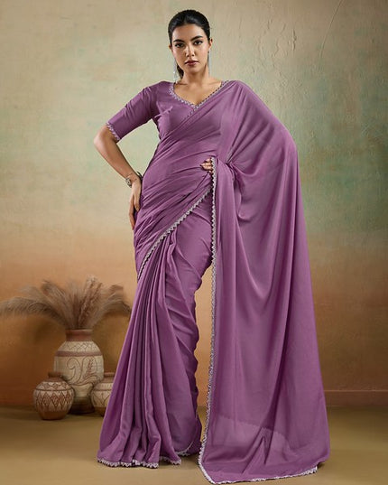 Sethnic Ekairaa Georgette Blue Color 97003 Cocktail Wear Saree Collection