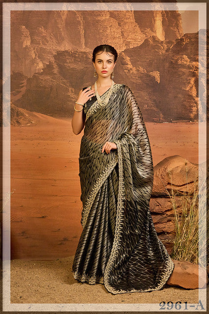 Sanjana Lifestyle Shine Story Jimmy Choo 2961A Carnival Wear Saree Collection