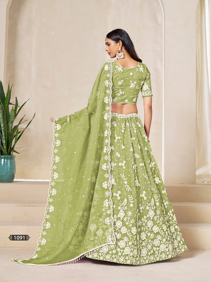 Mehvish Mehvish vol 19 Organza Silk 1091 Festival Wear Lehenga Blouse