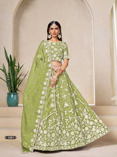 Mehvish Mehvish vol 19 Organza Silk 1091 Festival Wear Lehenga Blouse