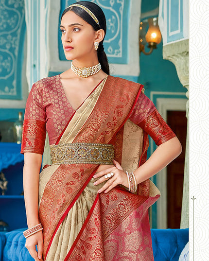 Astita Rajsundari Weaving Contrast Border 1006 Festive and Party Wear Collection
