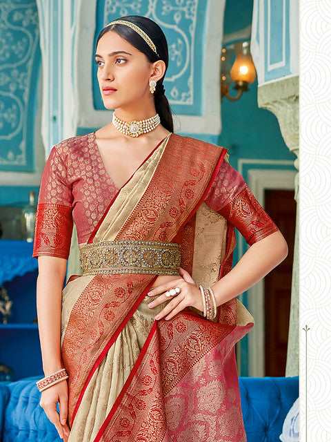 Astita Rajsundari Weaving Contrast Border 1006 Festive and Party Wear Collection