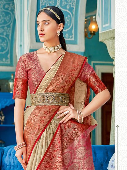 Astita Rajsundari Weaving Contrast Border 1006 Festive and Party Wear Collection