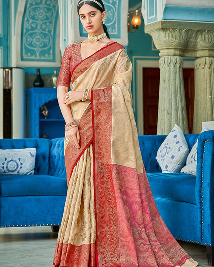 Astita Rajsundari Weaving Contrast Border 1006 Festive and Party Wear Collection