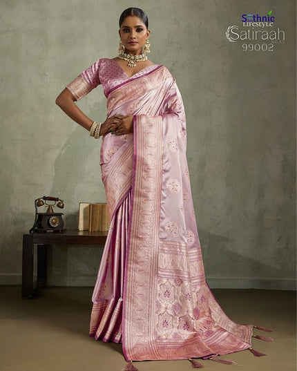 Sethnic Lifestyle Satiraah Satin Silk 99002 Party Wear Saree Collection