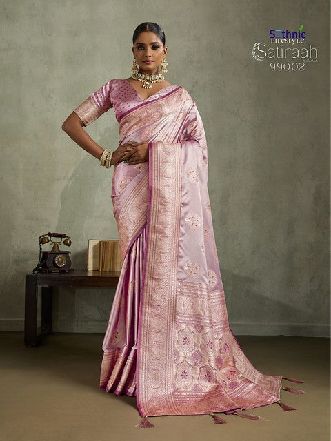 Sethnic Lifestyle Satiraah Satin Silk 99002 Party Wear Saree Collection