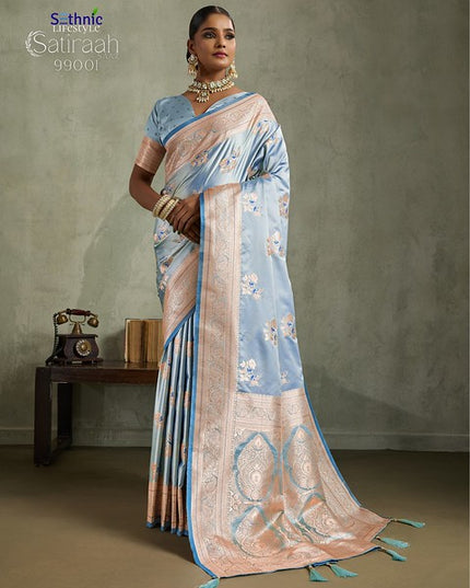 Sethnic Lifestyle Satiraah Satin Silk 99001 Party Wear Saree
