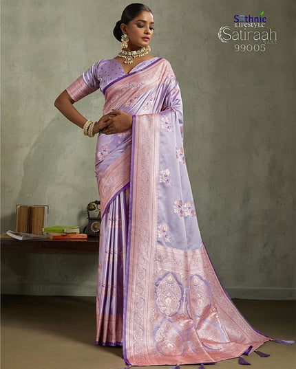 Sethnic Lifestyle Satiraah Satin Silk 99005 Festival Wear Saree Collection