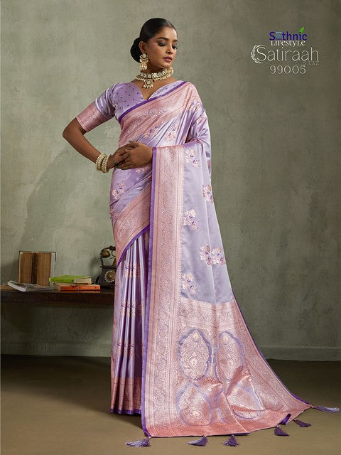 Sethnic Lifestyle Satiraah Satin Silk 99005 Festival Wear Saree Collection