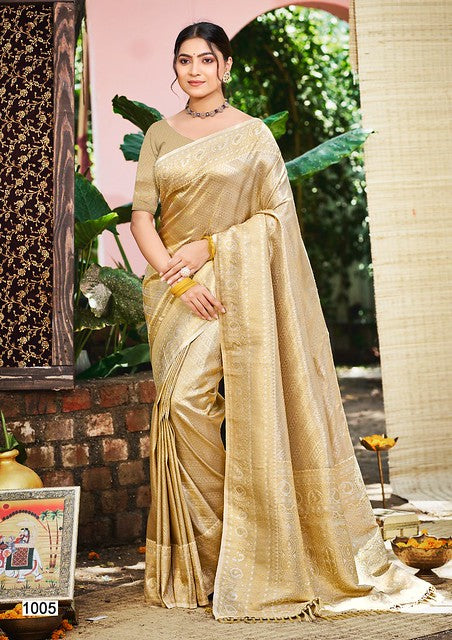Bunawat Nikhila Silk Weaving Work 1005 Party wear Saree Diwali Collection 2025