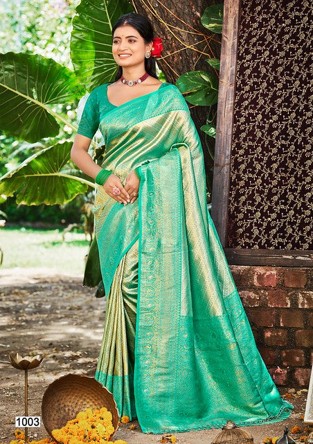 Bunawat Nikhila Silk Weaving Work 1003 Party wear Saree Collection 2025