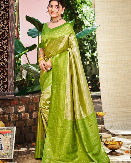 Bunawat Nikhila Silk Weaving Work 1006 Party wear Saree Diwali Collection