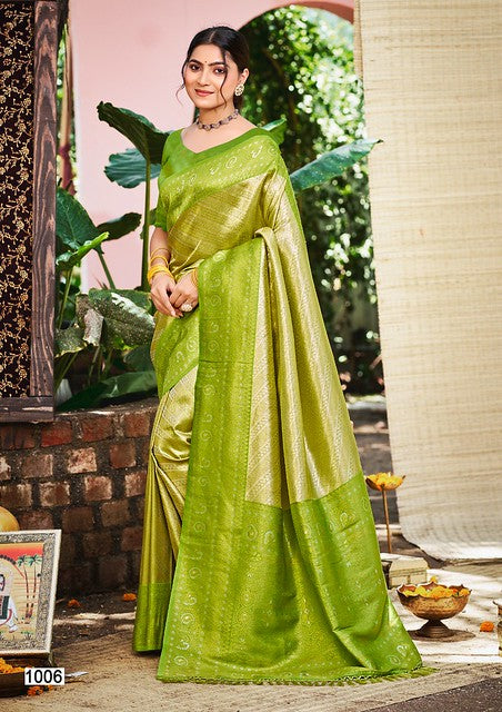 Bunawat Nikhila Silk Weaving Work 1006 Party wear Saree Diwali Collection