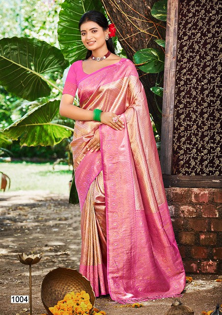 Bunawat Nikhila Silk Weaving Work 1004 Party wear Saree Diwali Festival