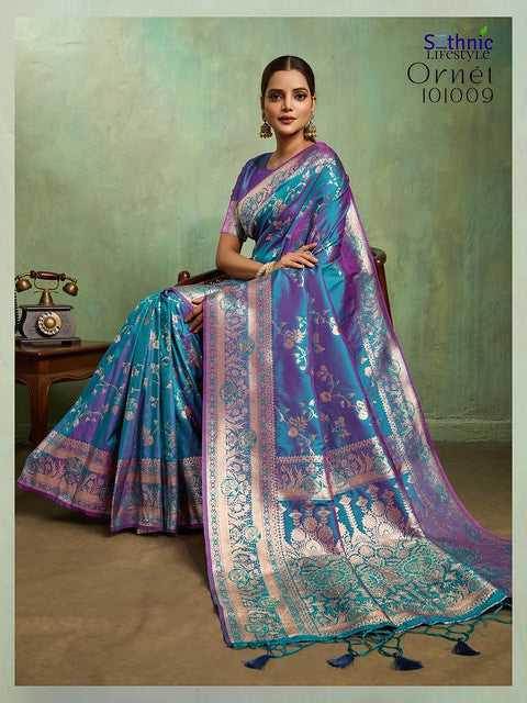 Sethnic Ornet Dual Tone Banarasi Silk 101009 Festival wear Saree Collection 2025