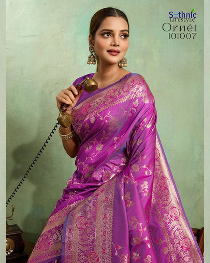 Sethnic Ornet Dual Tone Banarasi Silk 101007 Festival wear Saree