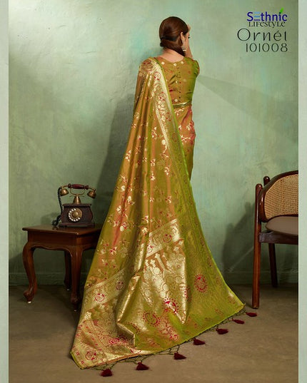 Sethnic Ornet Dual Tone Banarasi Silk 101008 Festival wear Saree Collection