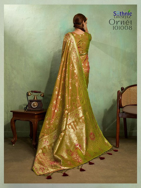 Sethnic Ornet Dual Tone Banarasi Silk 101008 Festival wear Saree Collection