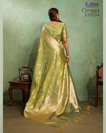 Sethnic Ornet Dual Tone Banarasi Silk 101004 Party wear Saree 2025
