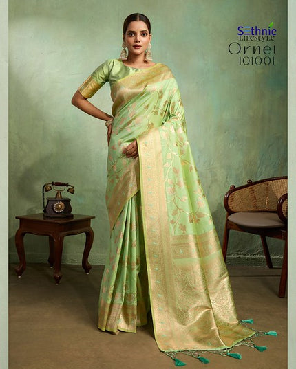 Sethnic Ornet Dual Tone Banarasi Silk 101001 Party wear Saree