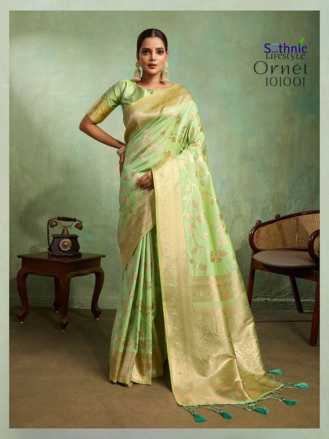 Sethnic Ornet Dual Tone Banarasi Silk 101001 Party wear Saree