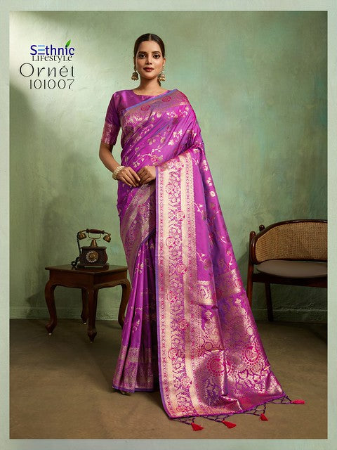 Sethnic Ornet Dual Tone Banarasi Silk 101007 Festival wear Saree