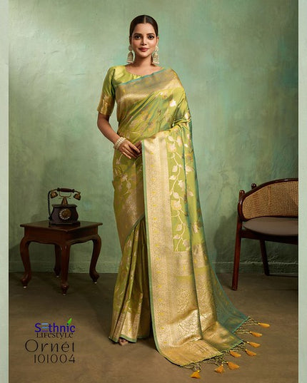 Sethnic Ornet Dual Tone Banarasi Silk 101004 Party wear Saree 2025