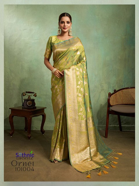 Sethnic Ornet Dual Tone Banarasi Silk 101004 Party wear Saree 2025