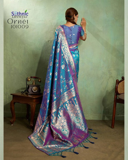 Sethnic Ornet Dual Tone Banarasi Silk 101009 Festival wear Saree Collection 2025