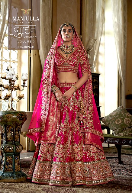 Manjulla Dulhan Vol 3 1189 B Tone Silk Bridal Heavy Lehenga Choli Collection