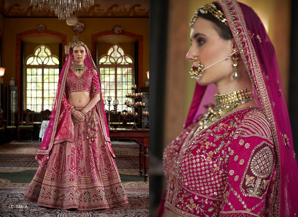 Manjulla Dulhan Vol 3 1146A Tone Silk Heavy Bridal Lehenga Choli