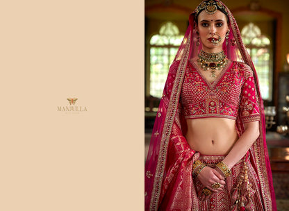 Manjulla Dulhan Vol 3 1146A Tone Silk Heavy Bridal Lehenga Choli