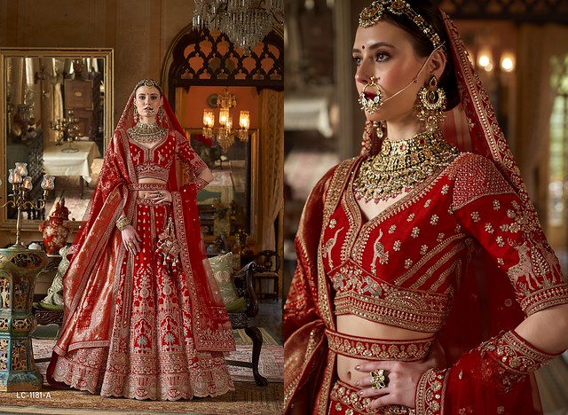 Manjulla Dulhan Vol 3 Bridal Red Tone Silk Heavy Lehenga Choli Collection