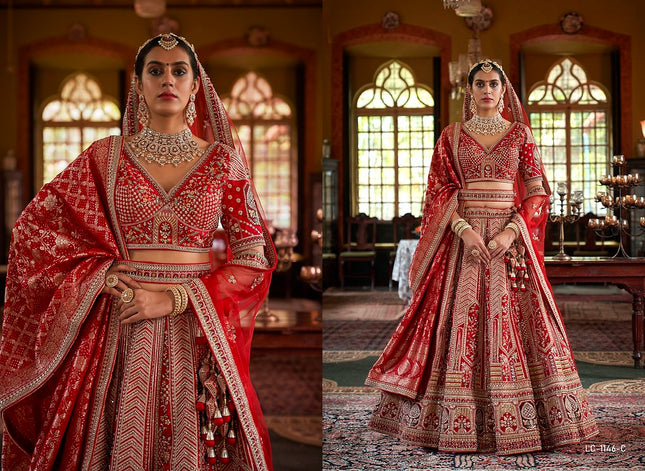 Manjulla Dulhan Vol 3 1146C Tone Silk Heavy Bridal Lehenga Choli
