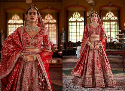 Manjulla Dulhan Vol 3 1146C Tone Silk Heavy Bridal Lehenga Choli