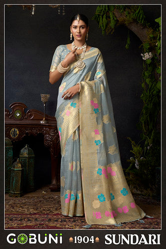Gobuni Sundari Vol 1  Zhallar Work 1904 Party Wear Saree Collection