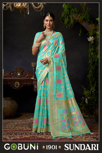 Gobuni Sundari Vol 1  Zhallar Work 1901 Party Wear Saree Collection 2025