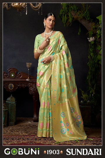 Gobuni Sundari Vol 1  Zhallar Work 1903 Party Wear Saree