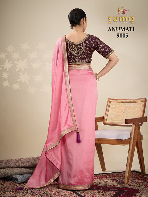 Suma Anumati Vichitra Embroidery Work 9005 Festival Wear Saree