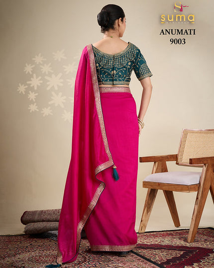 Suma Anumati Vichitra Embroidery Work 9003 Party Wear Saree Collection 2025