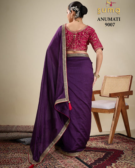 Suma Anumati Vichitra Embroidery Work 9007 Festival Wear Saree Collection