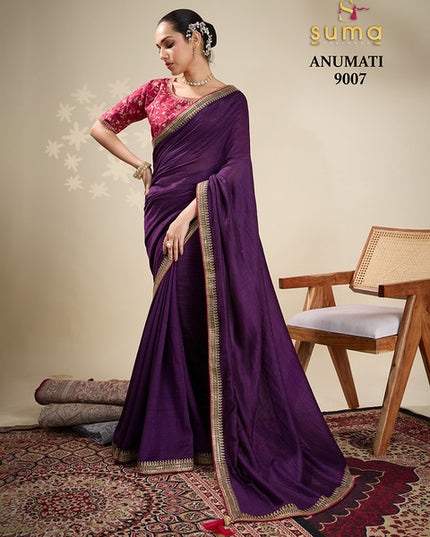 Suma Anumati Vichitra Embroidery Work 9007 Festival Wear Saree Collection